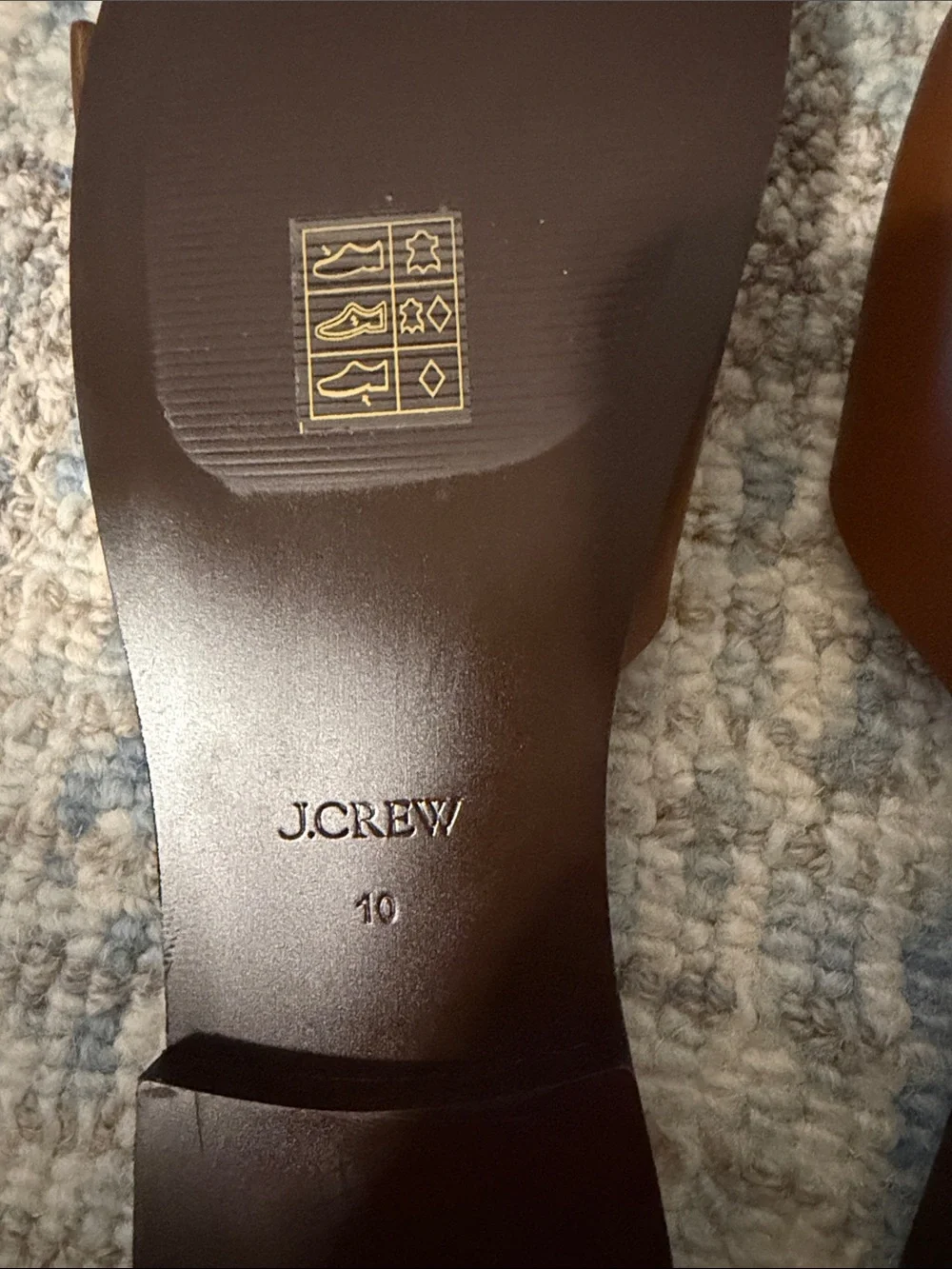 J. Crew Tan Brown Buckle Slide Mules